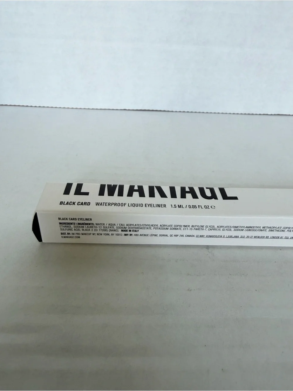 NIB IL MAKIAGE Black Card Waterproof Liquid Eyeliner 0.05 oz Vegan Precision